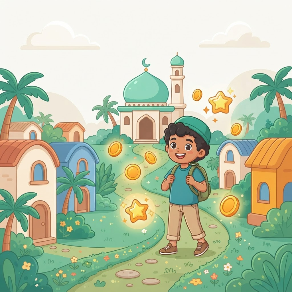 Tampilan gameplay 2D aplikasi Thullabunnesia